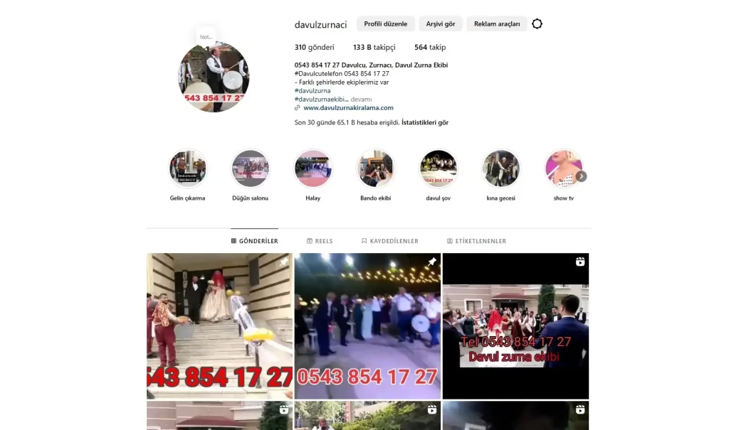 Kadıköy Davulcu İnstagram Adresi @davulzurnaci